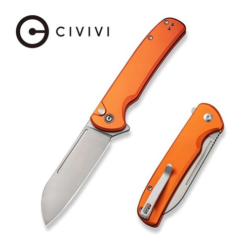 CIVIVI C20022B-2 Chevalier II Folding Knife, Orange Aluminium