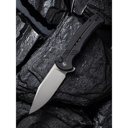 Civivi C20038D-7 Cogent Folding Knife, Black Micarta Button Lock Flipper