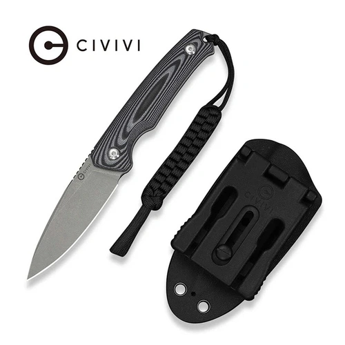 CIVIVI CIVIVI C20076B-2  Altus Fixed Blade Knife, Gray & Black G10 Knife