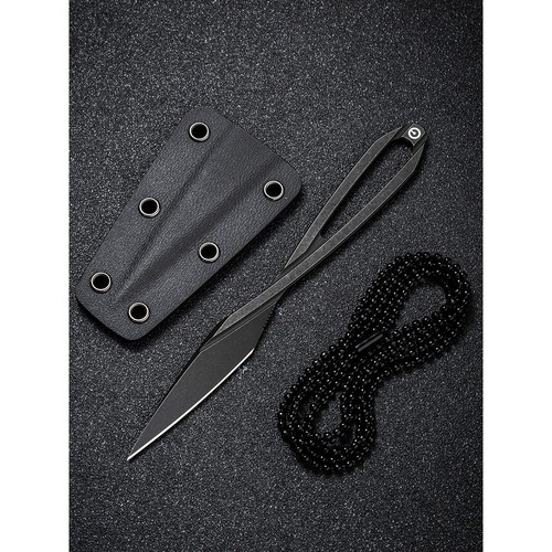 Civivi C21001-2 D-Art Fixed Blade Neck Knife With Kydex Sheath, Black