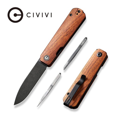 CIVIVI C21004A-2 Sendy Folding Knife, Guibourtia Wood