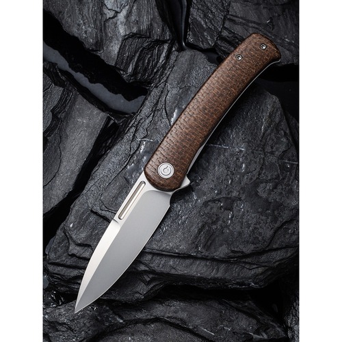 Civivi C21025B-1 Cetos Folding Knife, Brown Micarta