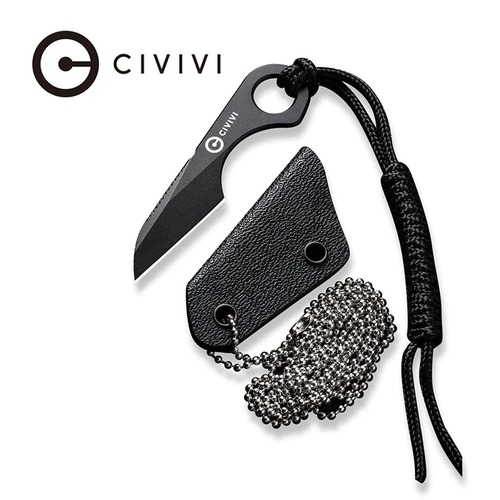 CIVIVI C23004-1 Gramis Fixed Blade Knife, Kydex Sheath, Bead Chain, Lanyard