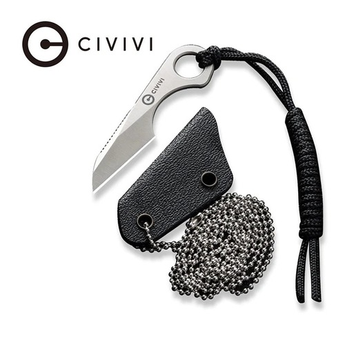 CIVIVI C23004-2 Gramis Fixed Blade Knife, Kydex Sheath, Bead Chain, Lanyard