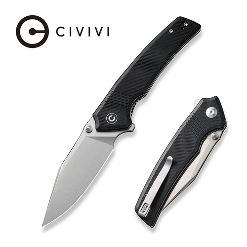 CIVIVI C23027-1 Tranquil Flipper Folding Knife, Black G10