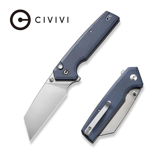 CIVIVI C23028-1 Amirite Flipper Folding Knife, Blue Coarse G10