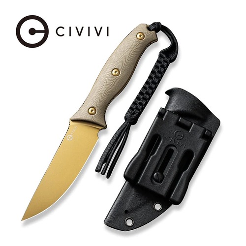 CIVIVI C23041-2 Stormridge Fixed Blade Knife, Tan G10