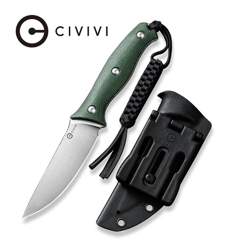 CIVIVI CIVIVI C23041-3 Stormridge Fixed Blade Knife, Green Canvas Micarta Knife