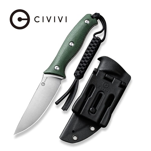 CIVIVI C23041-3 Stormridge Fixed Blade Knife, Green Canvas Micarta