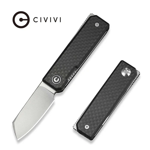 CIVIVI CIVIVI C25036-4 Kukei Folding Knife, Twill CF on Black G10 Knife