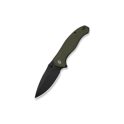 CIVIVI Vyrent CIVIVI Olive Canvas Micarta Contoured Handle Black Stonewashed Nitro-X7 Blade C25037-2