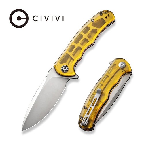 CIVIVI C803L Praxis Flipper Folding Knife, Polished Ultem