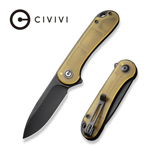 CIVIVI C907A-5 Elementum Flipper Folding Knife, Bead Blasted Ultem Handle
