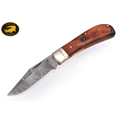 CROCO KNIVES 3010 The Clipper Slip Joint Folding Knife - Walnut