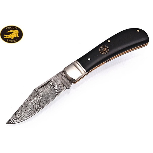 CROCO KNIVES 3011 The Clipper Slip Joint Folding Knife - Horn