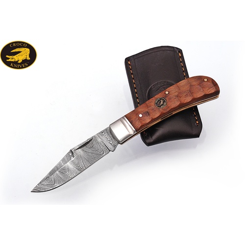 CROCO KNIVES 3013 The Clipper Slip Joint Folding Knife - Walnut SE