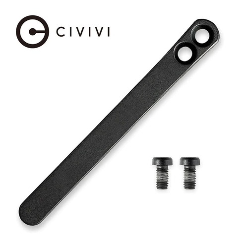 CIVIVI CT001B Black Titanium Clip with Titanium Screws