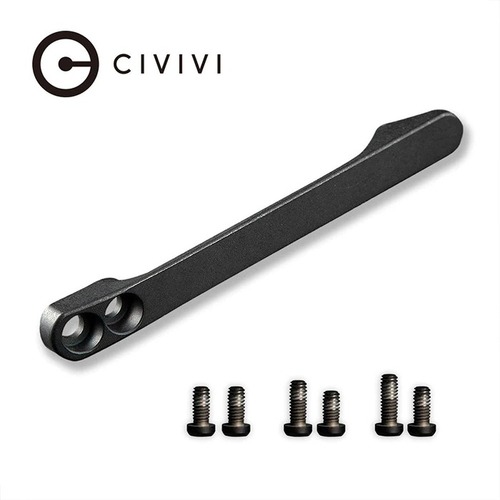 CIVIVI CT001D  Black Titanium Clip with 3 Sets Titanium Screws