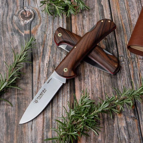 Cudeman 388-G Pandora Back Lock Folding Knife, Wal