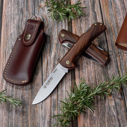 Cudeman 388-G Pandora Back Lock Folding Knife, Wal