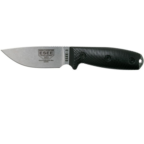 ESEE 3PM35V-001 Fixed Blade Knife, Black Sheath - Authorised Aust. Retailer