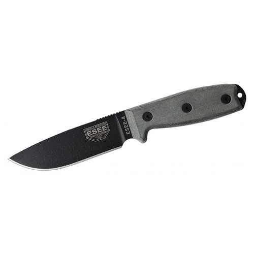 Esee 4P-B Model 4 Fixed Blade Knife, Black Moulded Sheath