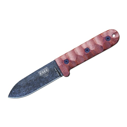 ESEE PR4-BO Camp-Lore Fixed Blade Knife, Leather Sheath - Authorised Aust Retailer