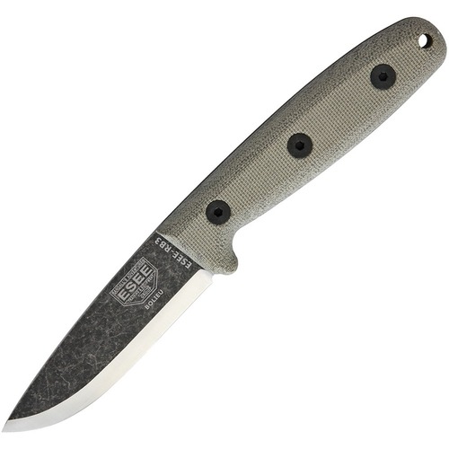 Esee Rb3-Bo Camp-Lore, Rueben Bolieu Design, Leather Sheath