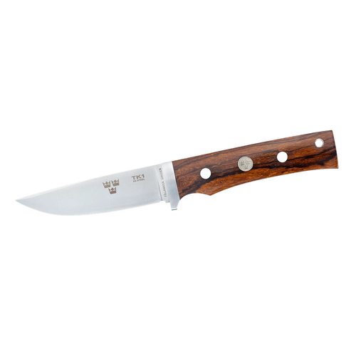 Fallkniven Tk1L 3G Powder Steel Blade, Leather Sheath - Desert Ironwood