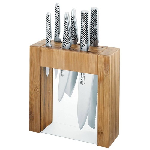 Global Ikasu 7 Piece Knife Block Set - Authorised Aust. Retailer