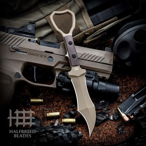 Halfbreed Blades - Cck-03 Compact Clearance Knife - Tuhon Raptor Dark Earth