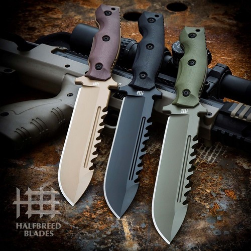 Halfbreed Blades - Lsk-01 Large Survival Knife Dark Earth
