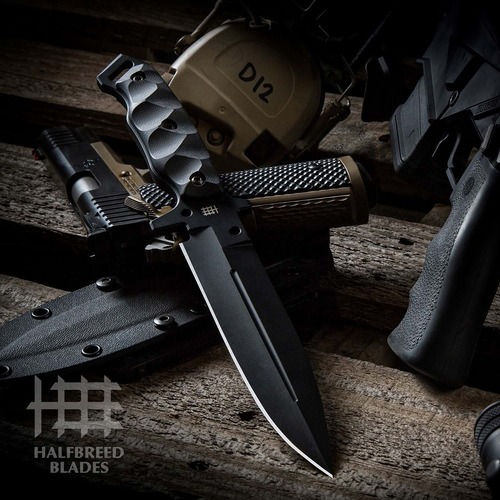 Halfbreed Blades - Mik-01P Medium Infantry Knife Black