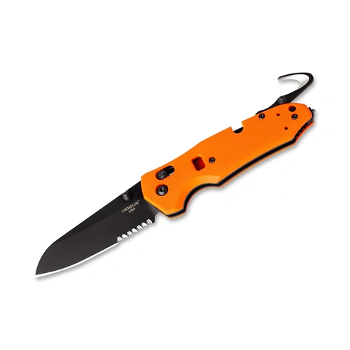Hogue Hogue Trauma 3.4 First Response Tool G10 Orange Serrated Folding Knife Knife