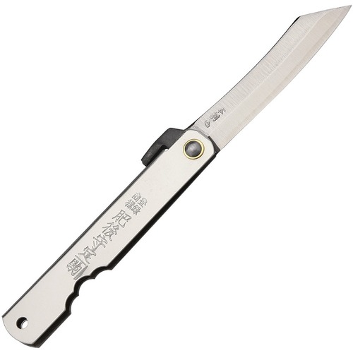 Higonokami 06Sl Folding Knife Laminated Sk5 Carbon Steel Blade, Silver Finish
