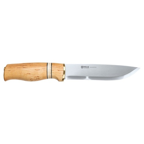 Helle-Sylvsteinen 135 Mm Triple Laminated Blade Curly Birch & Antler Handle