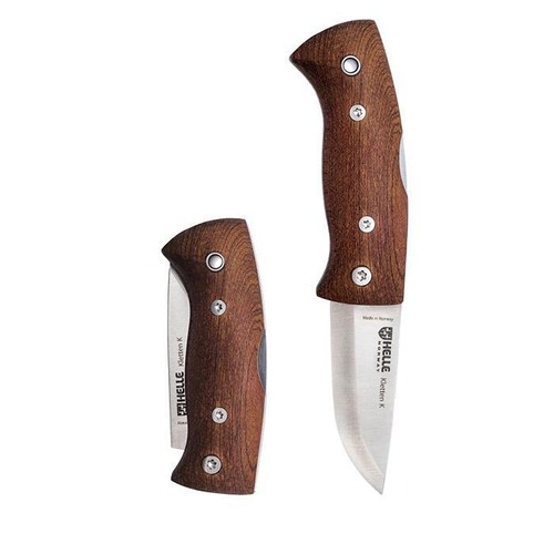 Helle Kletten K  Folding Knife  55Mm Triple Laminated Blade Kebony Handle