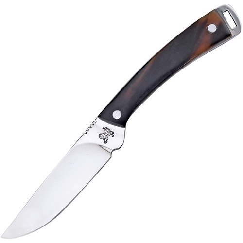 Hen & Rooster Ox Horn Skinner Fixed Blade Knife