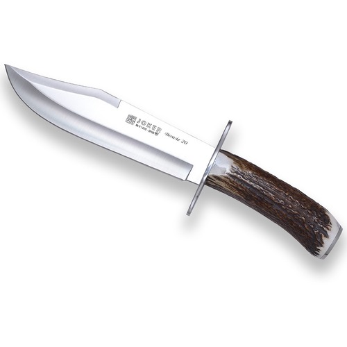 Joker Cc100 Bowie 20 Fixed Blade Hunting Knife, Stag Horn