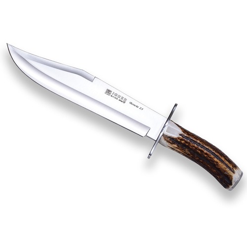 Joker Cc101  Bowie 25 Fixed Blade Hunting Knife, Stag Horn