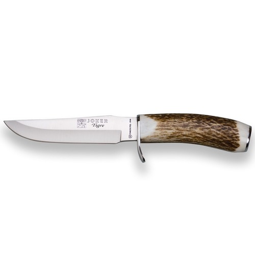 Joker Cc33 Tigre Compact Fixed Blade Outdoor Knife, Stag Horn