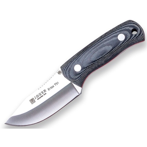 Joker Cm81  Erizo Ts1 Fixed Blade Knife, Black Micarta
