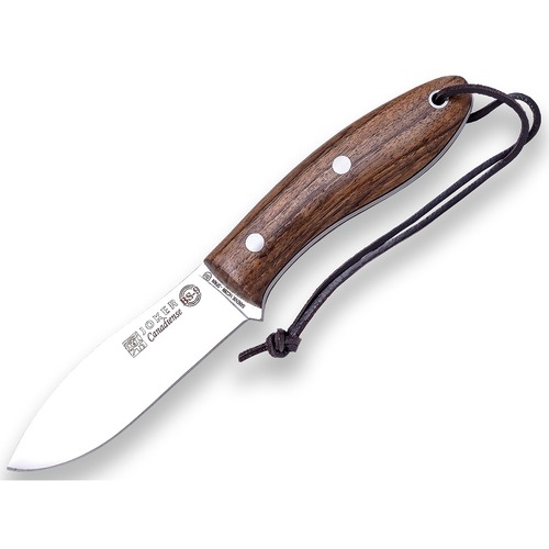 Joker Cn114  Canadiense Fixed Blade Bushcraft Knife, Walnut