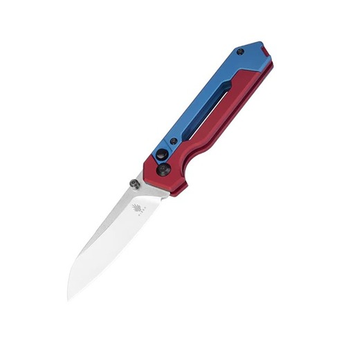 KIZER Ki3632A1 Hyper Folding Knife, Blue & Red Aluminium