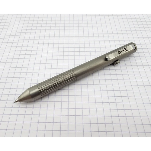 Mig +61 Model 83 Bolt Action Pen - Titanium - Grid