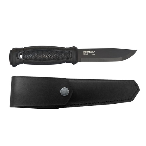 Mora Garberg Black C Fixed Blade Knife With Leather Sheath - Authorised Aust. Retailer