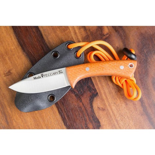 Muela Peccary Neck Knife - Orange