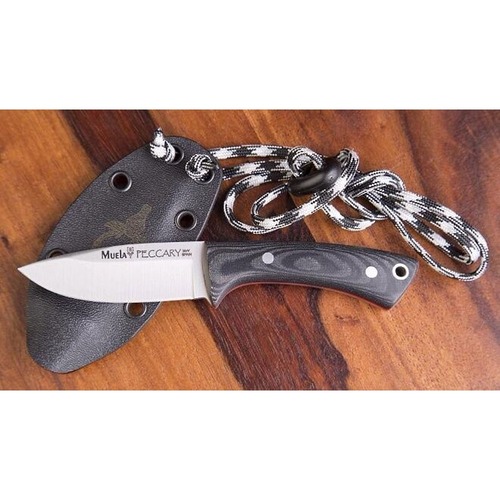 Muela Peccary Neck Knife - Black