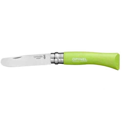 Opinel My First Opinel No 7 Apple Green Stainless Steel Folding Knife