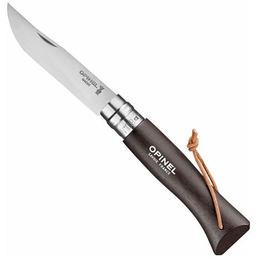 Opinel No 8 Trekking Stainless Steel Folding Knife - Dark Brown
